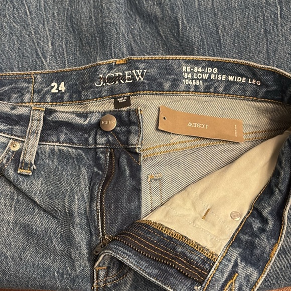 J Crew Women’s Lower-rise wide-leg jean in 1984 rigid denim medium blue Size 24 - Picture 5 of 9